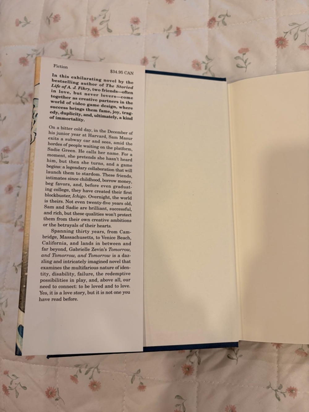 Tomorrow, and Tomorrow, and Tomorrow by Gabrielle Zevin -Hard Cover - Picture 6 of 6